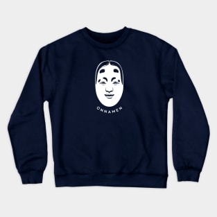 Traditional Japanese Masks, Onnamen, stylized design Crewneck Sweatshirt